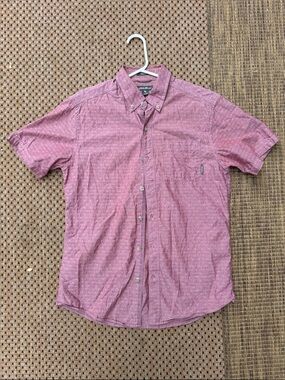 Eddie Bauer Men’s Short-Sleeve Button-Down Shirt - Rose